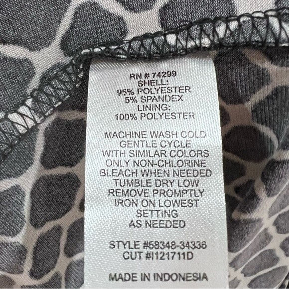 NWT Enfocus Studio black and white ruched side sheath dress size 6P NWT - Picture 6 of 6